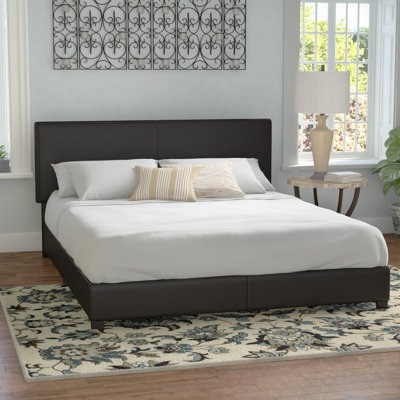 Clu Faux Leather Upholstered Twin Panel Bed Brown