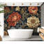 Adhésif mural floral pelez et collez - grandes fleurs de style kilim-1869921465
