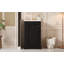 Meuble-lavabo de salle de bain avec lavabo en céramique, porte à fermeture douce et tablette réglable-1355659742