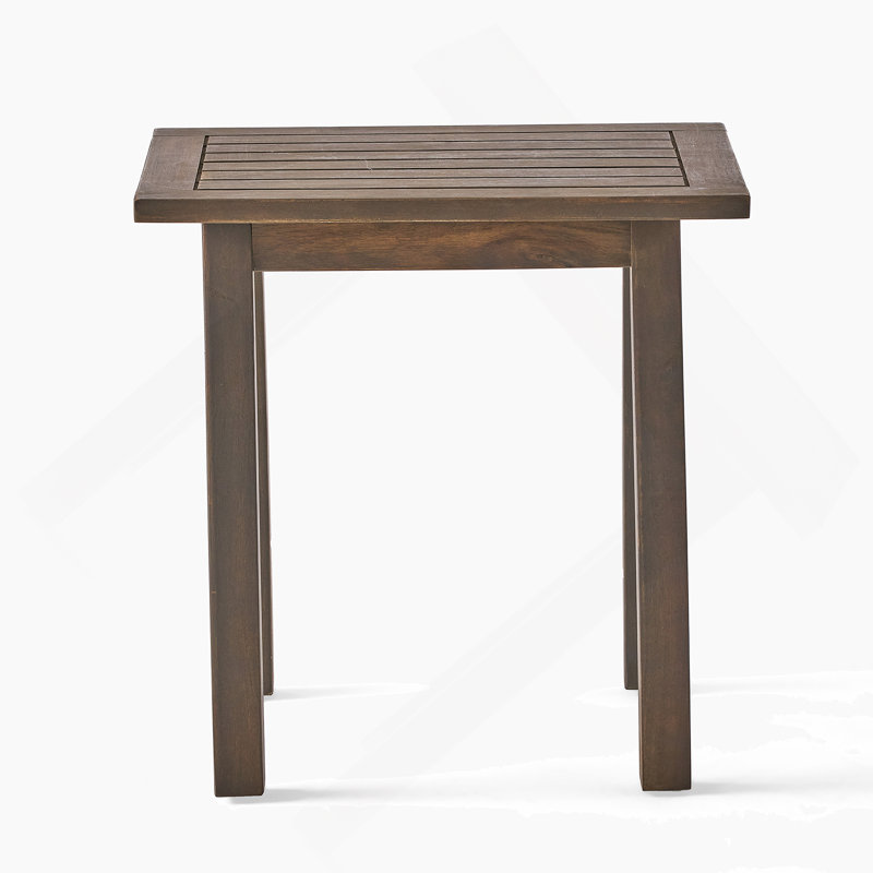Wood End Table, Gray