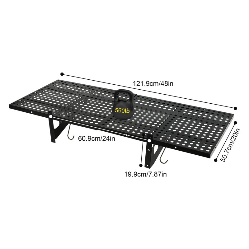 Mikaella 4 Piece Metal Bracket Shelf
