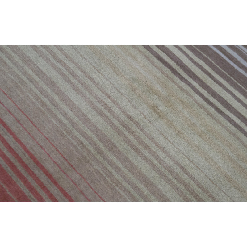 Gabbeh Wool Striped Area Rug, Rectangle 8'9" x 11'10"