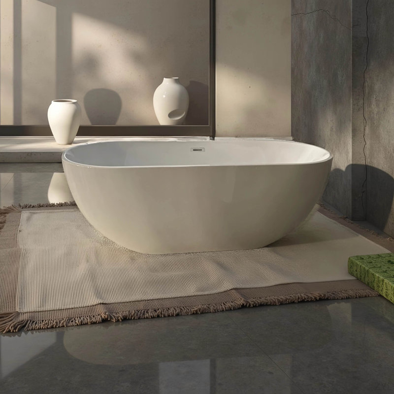 Baignoire de trempage et bain d'air 66-15 / 16 "X 31-1 / 2" avec souffleur d'air à vitesse réglable et interrupteur de commande de type d'air, blanc