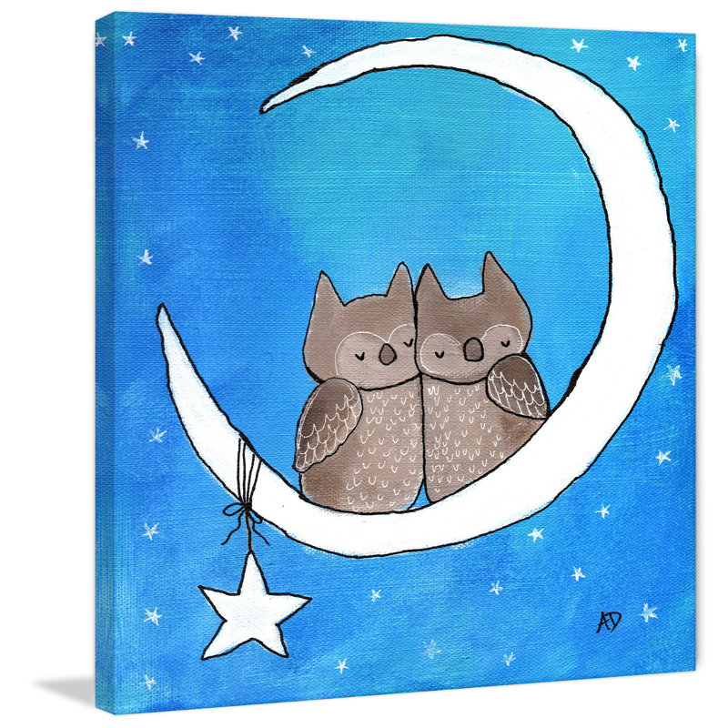 «Love Owls», reproduction sur toile tendue, H 32 po x l 32 po