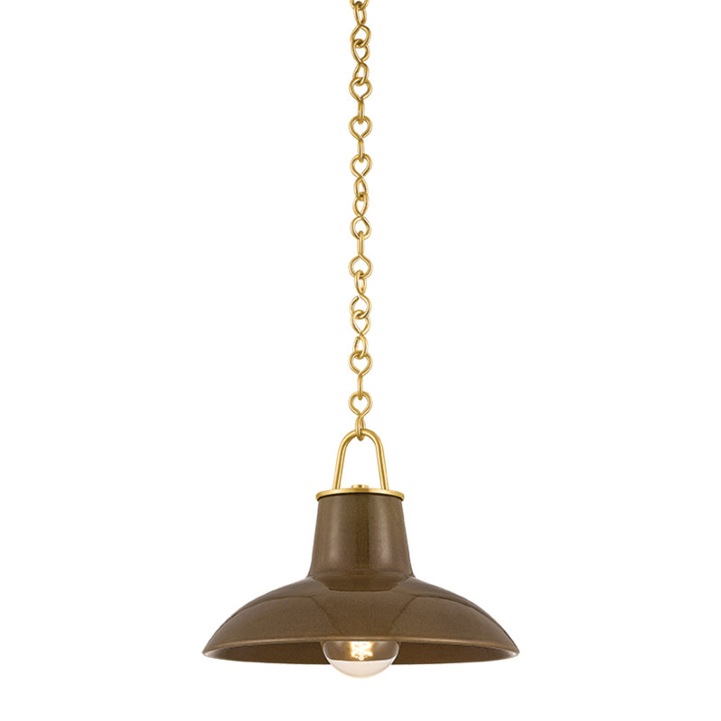 Pottersville 1-Light Ceramic Pendant, 9.25" H x 12.5" W x 12.5" D