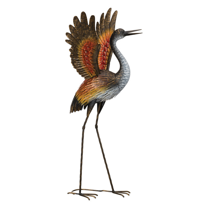 Statue d'oiseau en métal pour jardin, Inférieur