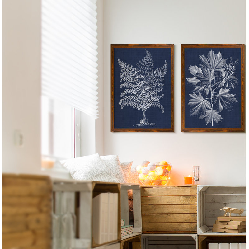 Lustr Foliage Chintz VI "- ensemble de 2 reproductions d'art, H 24 po x l 18 po, Toile encadrée, Espresso