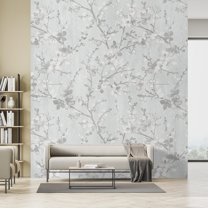 Bordure florale pelez et collez, L 132 po x l 72 po