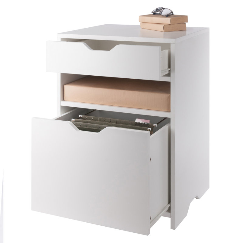 19.2'' Wide 2 -Drawer File Cabinet, White