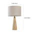 Lampe de table simple de 58 cm (22,83 po), lampe de table moderne en pierre naturelle avec abat-jour en tissu
