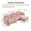 Canapé modulaire en chenille 3 places avec 2 coussins et repose-pieds-144501634-144501662-144501663