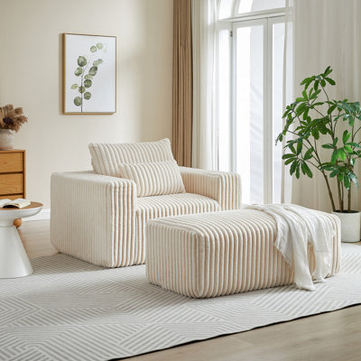 Canapé moderne avec repose-pieds amovible, méridienne, canapé-lit moderne moelleux, canapé de salon