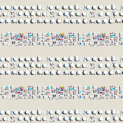 Carreau de papier peint adhésif gris L 10 pi x l 24 po Malin Riviera