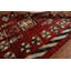 Tapis rouge en laine noué à la main de conception unique 7 pi 4 po x 9 pi 8 po New Age
