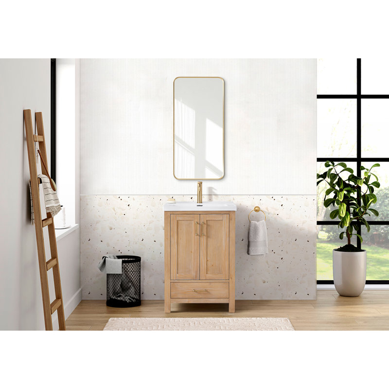 Ensemble de meuble-lavabo simple 24 po Shannon, Bleu royal, Doré