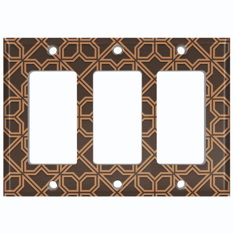Patterned 3 - Gang Standard Wall Plate