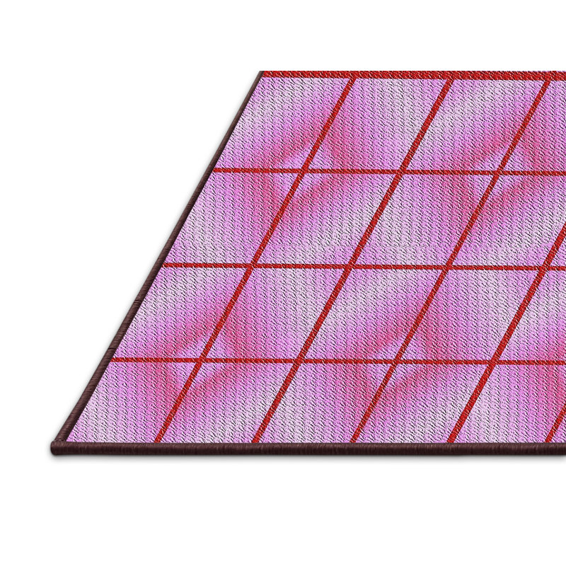 Tapis de zone mauve à motifs, Rectangle 5 pi x 7 pi