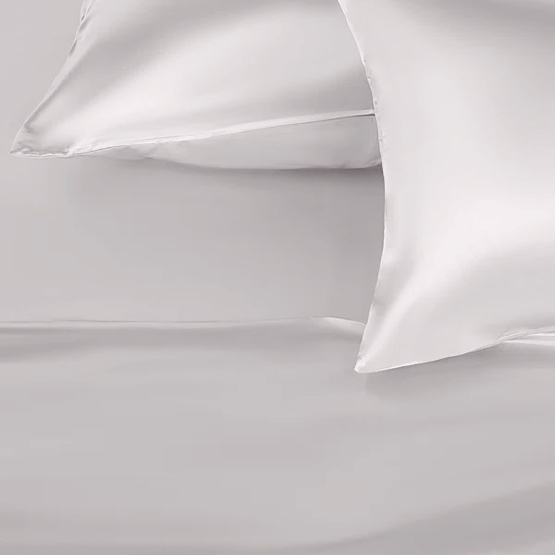  Rose Collection Luxury & Silky 4-Piece Satin Sheet Set - 6 Colors, King, White