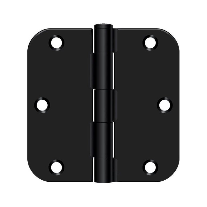 Steel Butt Bearing Hinge, Flat Black
