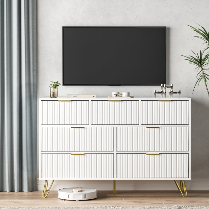 Vilinda 47.2 " W 7 - Drawer Dresser, White