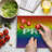 Ambesonne Pride Cutting Board Large Size Vibrant Gender Multicolor