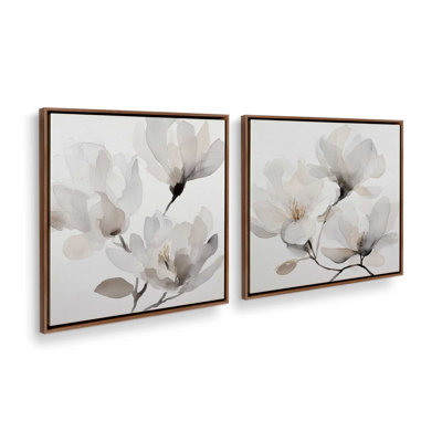 Ensemble de 2 impressions murales Whispered Magnolia