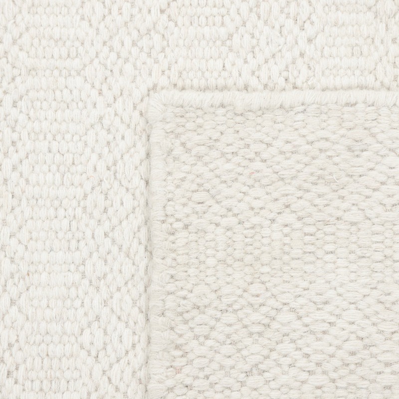 Tapis ivoire tissé à la main Rhian, Rectangle de 10 pi x 14 pi