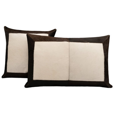 Coussins décoratifs en cuir de vache Canvello