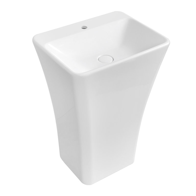 24'''' Streamline K-1121-24 Solid Surface Resin Freestanding Basin