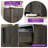 Modern 6 Drawer Dresser with Fluted Front and Curved Corners, 63" Wide Storage Chest with Pine Handles-119183157