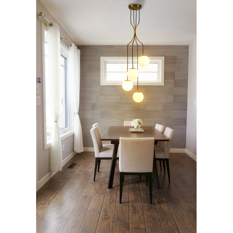 Luminaire suspendu sphère 4 lumières Lazhane