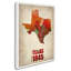 « texas aquarelle map », impression sur toile tendue-31105543