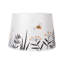 Abat-jour empire en lin blanc / noir H 8 po x l 12 po Empire
