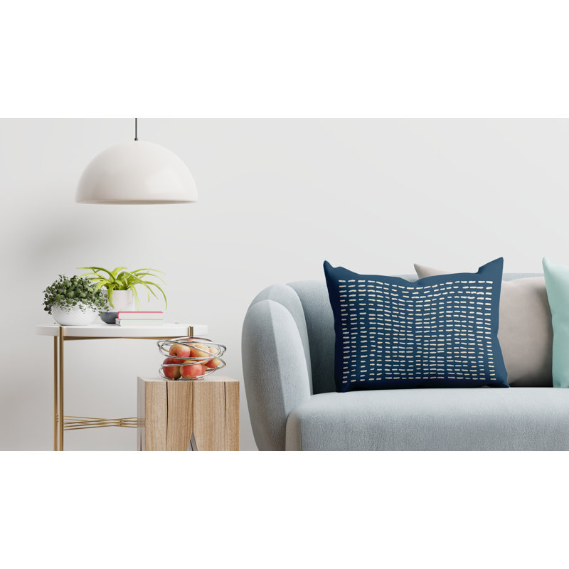 Housse et insert de coussin extérieur d'extérieur, Denim, 14 po x 20 po, Rectangle