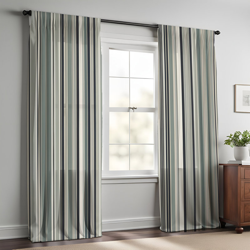Paire de rideaux semi-transparents en polyester Elasha, L 40 po x L 52 po