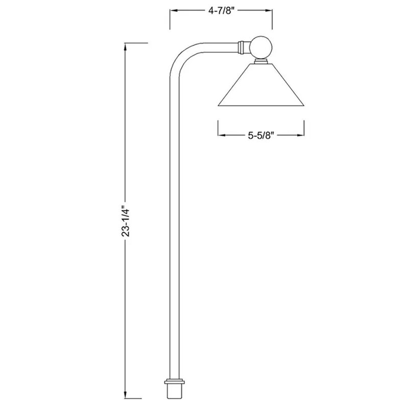 Natural Brass 21.75'' LED Pathway Light with Directional Fixture