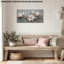 Art mural sur toile botanique blanc Magnolia-1328687891
