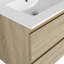Meuble-lavabo mural 24 po avec lavabo en céramique, 2 tiroirs à fermeture en douceur 24 po-236533671-236533668