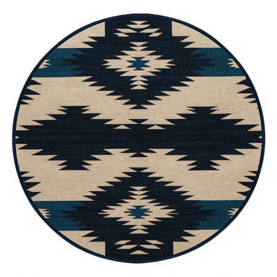 Washable Mountain Shadow Southwestern Area Rug