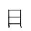 Tablette en fer 3 couches avec roulettes en plastique