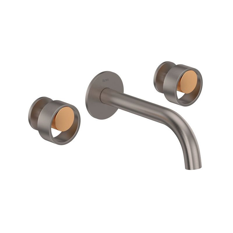 Eclissi™ Wall Mount Bathroom Faucet, Satin Nickel/Saitn Gold
