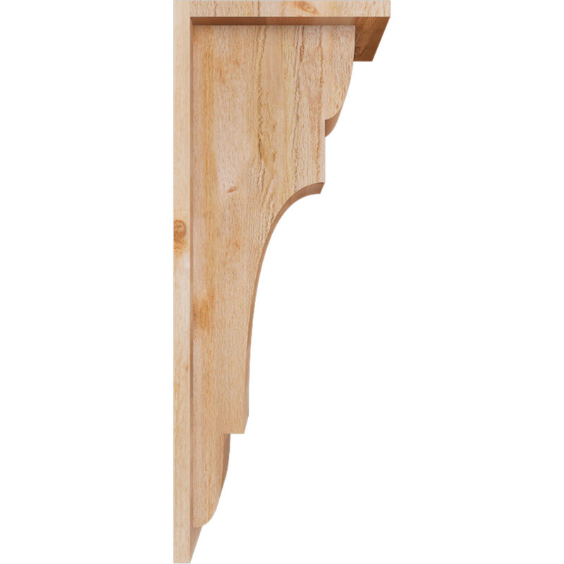 New Brighton Corbel avec plaque arrière, H 26 po x l 6 po x P 10 po, Cèdre rouge, Sciage brut