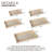 Wood Serving Tray With Handles - Five Piece Nested Breakfast Wood Tray - Wooden Crafts Couch Tray For Organizing - Wood Trays For Serving & Catering