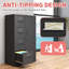 Classeur vertical en métal 4 tiroirs avec verrou Mak Peace | Armoire de rangement pour bureau personnel pour suspendre des dossiers de format légal / lettre / A4 avec porte verrouillable, noir, assemblage requis-583939941
