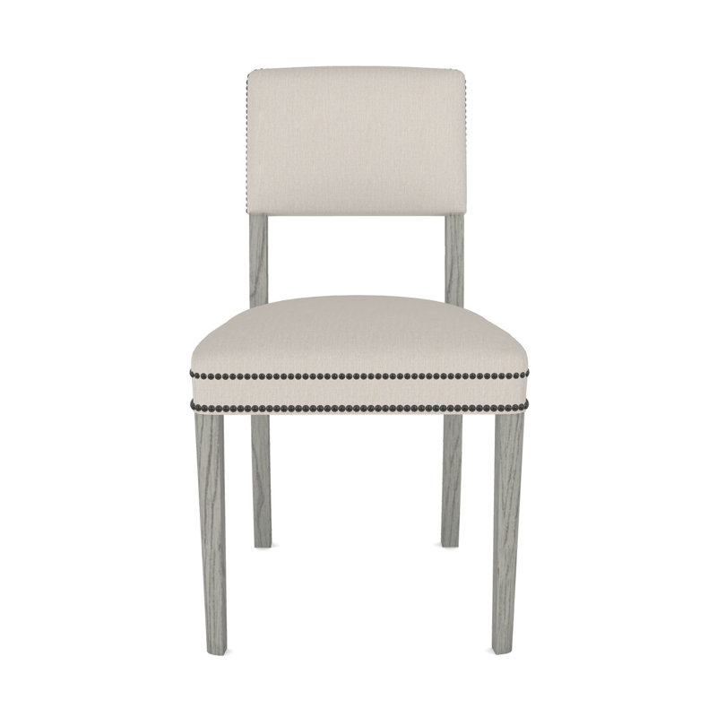 Newton By Michael Weiss Upholstered Dining Chair, Crypton Instant Parchment, Dove Gray