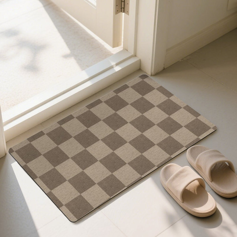 Tapis moderne 36 po x 24 po avec passe-partout neutre et minimaliste