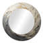 Gris et or mystiques spirales - miroir mural décoratif spirales abstraites, miroir rond moderne, art imprimé en métal-99621209
