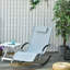 Chaise longue en acier Anyelo, chaise berçante en acier Zero Gravity et chaise berçante inclinable avec coussin amovible-190254225