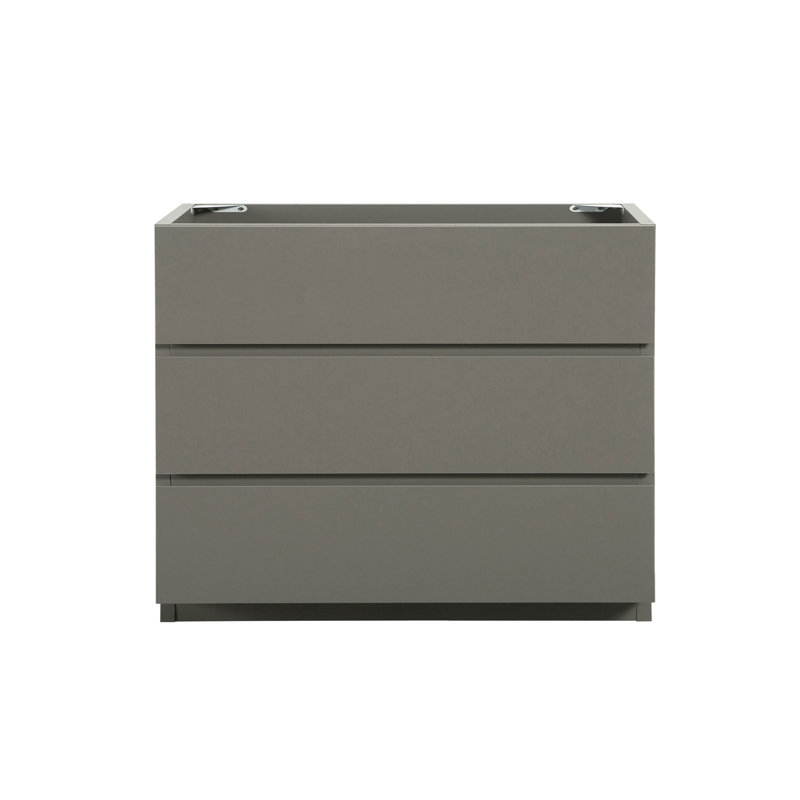 Armoire de plancher SANS lavabo, avec trois tiroirs, pré-assemblée, 36"