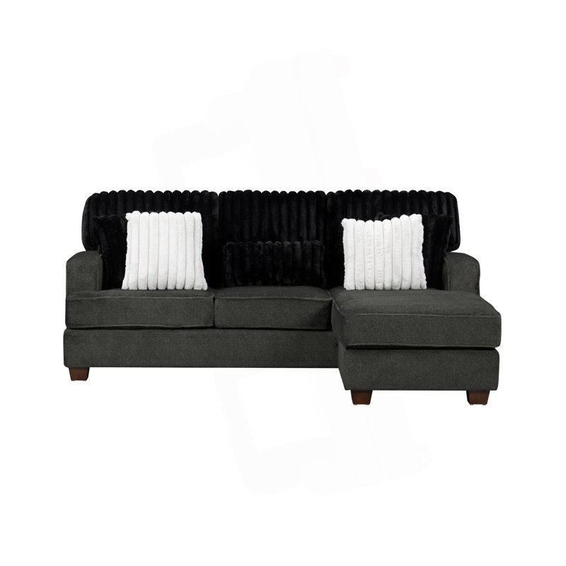 Coussins réversibles Modern, Gris foncé